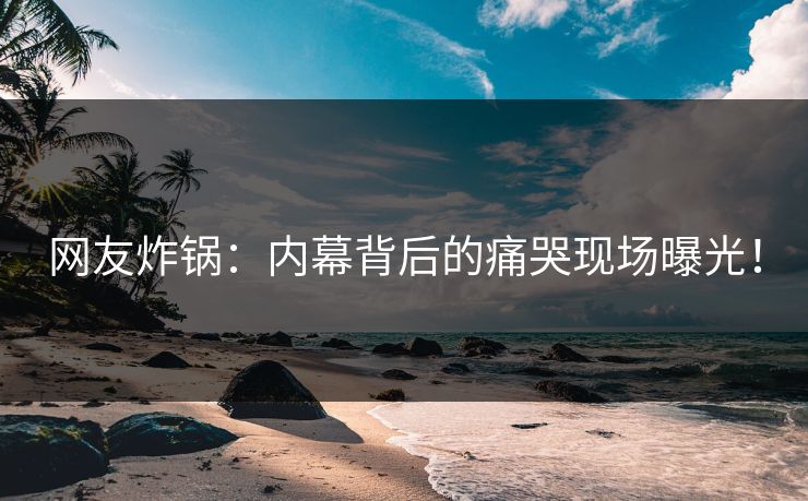 网友炸锅：内幕背后的痛哭现场曝光！
