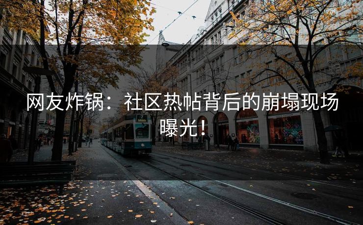 网友炸锅：社区热帖背后的崩塌现场曝光！